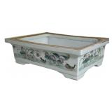 RECTANGULAR CHINESE ROSE FAMILLE JARDINIERE