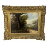 OIL / CANVAS K. F. SCHOLTZ, 1893 "COUNTRY ROAD"