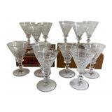 EXQUISITE SET OF 12 PITTSBURGH FLINT CUT CRYSTAL