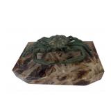 BRONZE CRAB INK WELL 8 1/4" X 5 1/2"