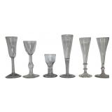 6 EARLY STEMMED GLASSES INC. 4 AIR TWIST STEMS & 2