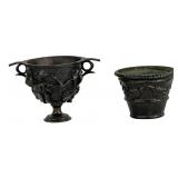 2 BRONZE POTS,1 TIFFANY STUDIOS "FROM THE ANTIQUE"