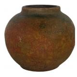 C. 1910 MARKHAM ART POTTERY VASE, RESEAU # 3202