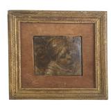 CONTINENTAL 18THC. MINIATURE OIL ON PANEL PORTRAIT