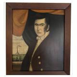 EARLY 19THC. PORTRAIT OF DR. SETH MARKHAM, HUDSON