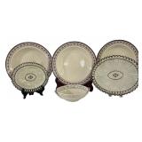 18THC. ENGLISH CREAMWARE INC. 2 NEALE & CO. BASKET