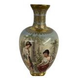 HAND PAINTED ARTIST SGND ROYAL VIENNA VASE SGND