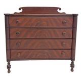 COUNTRY SHERATON GRAIN PAINTED 4 DRAWER CHEST