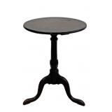 ROUND TOP CANDLESTAND W/ SNAKE LEGS IN OLD ORIG.