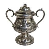 C. 1845 AMERICAN COIN SILVER SUGAR POT BY K & D