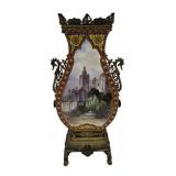 SEVRES STYLE ORIENTALIST ORMOLU MOUNTED VASE