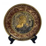 BRONZE PORTRAIT PLAQUE, 12 1/4"