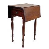 TIGER MAPLE 1 DRAWER  DROPLEAF SIDE TABLE