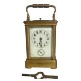 REPEATING CARRIAGE CLOCK W/ ALARM, WORKING