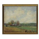 OIL/CANVAS EMILY D. B. HOYSTRADT "RURAL LANDSCAPE"