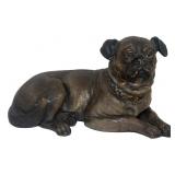 AUSTRIAN COLD PAINTED RECUMBANT TERRA COTTA PUG