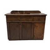COUNTRY WET SINK WITH COPPER BASIN, DRAWER &