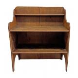 EARLY BUCKET BENCH WITH TWO BOARD BACK & ROSE HEAD