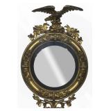 C. 1815 EAGLE CRESTED CONVEX MIRROR IN ORIGINAL