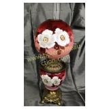 28in hand painted gone with the wind lamp red