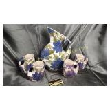 Unusual hand painted water set