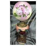 Hand painted lamp with small chips around top