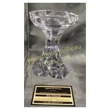 Miller Rogaska crystal candle stand
