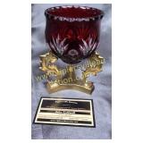 5in ruby to clear with brass stand