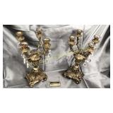 Pair of candelabras with prisms