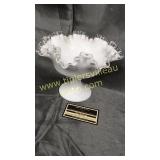 Ruffled Fenton silvercrest 6in tall