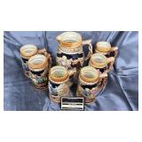 Old japan stein and pitcher set