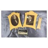 Pair of Antique celluloid frames with old