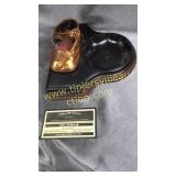 Copper baby shoe ashtray???