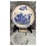 Oriental pottery plate easel not included