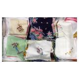 Large collection of vintage hankies