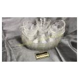 Vintage snack set of 6 grape pattern