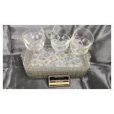 Vintage snack sets for 6 circle pattern