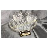 Vintage snack set for 4 leaf pattern