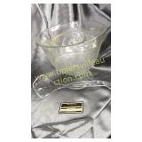 Pedestal punch bowl with 8 cups and ladle