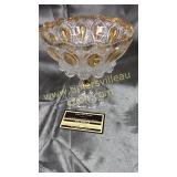 Clear and gold small compote