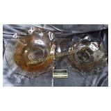 2 iris and herringbone bowls