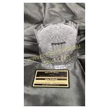 Czech Republic crystal coaster set