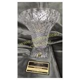 Golden crown west Germany crystal vase
