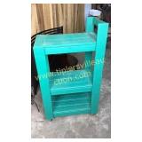 Green painted patio cart