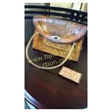 Vintage leather purse and matching wallet