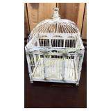 Wood and wire bird cage 11x17h