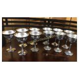 11 silverplate stemware