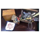 Lot of vintage items- vintage utensils, recipe