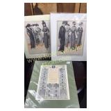 3 matted prints- 2 1903 magazines abs Quaker