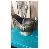 Copper and brass coal hod
